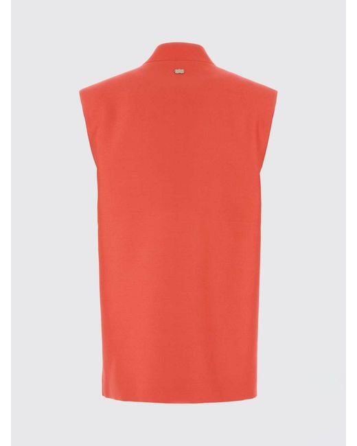 Agnona Orange Wool And Silk Vest