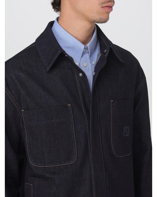 Fendi Blue Jacket for men