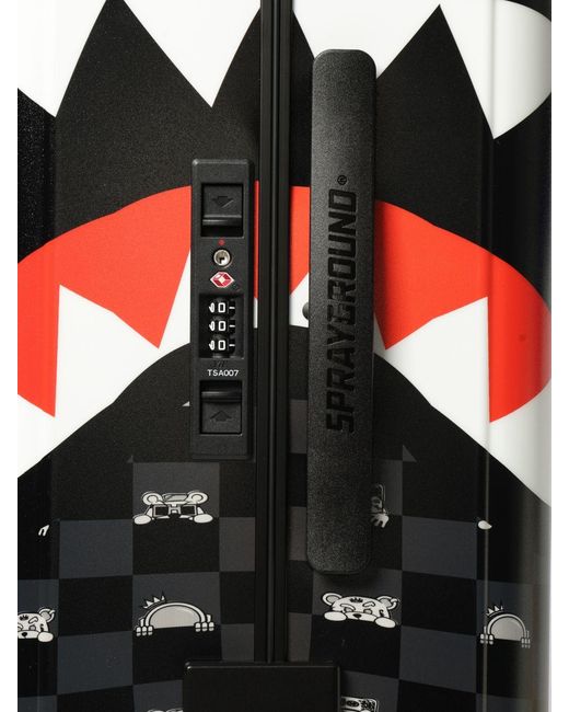 Sprayground Black Polycarbonate Trolley With Printed Logo for men