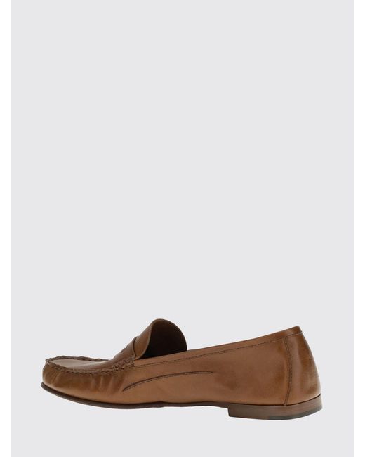 Versace White Leather Loafers for men