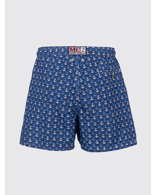 Mc2 Saint Barth Blue Printed Boxer Swim Trunks for men