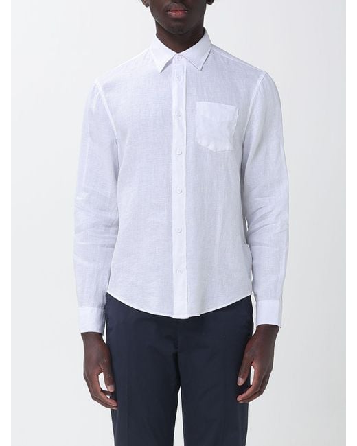 Blauer White Linen Casual Shirt for men