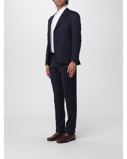 Lardini Blue Virgin Wool Single-Breasted Suit for men
