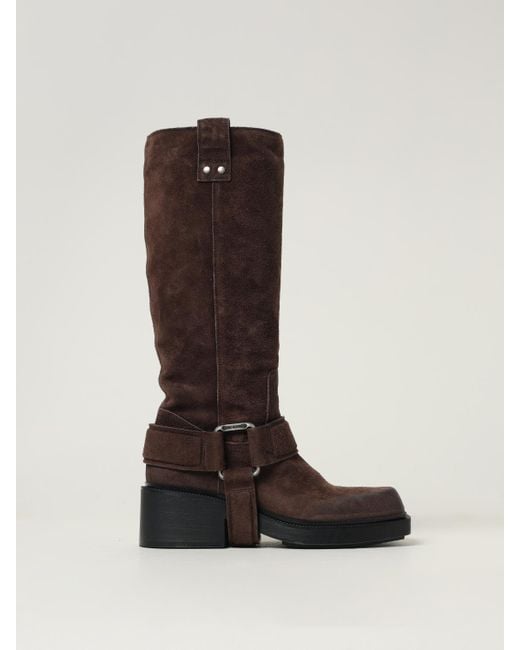 Vic Matié Brown Flache Stiefeletten Damen