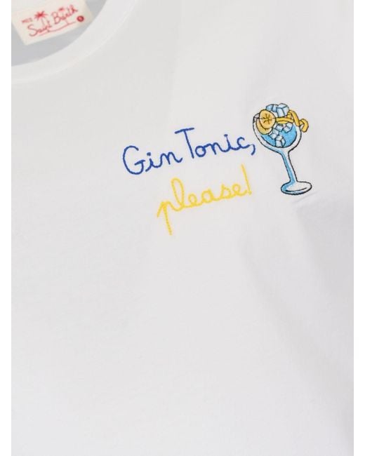 Mc2 Saint Barth White Cotton Crew Neck T-Shirt for men