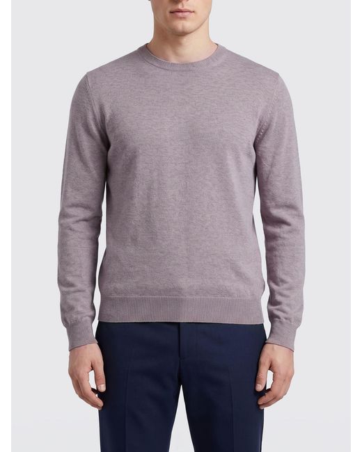 Ballantyne Purple Cotton And Silk Sweater for men
