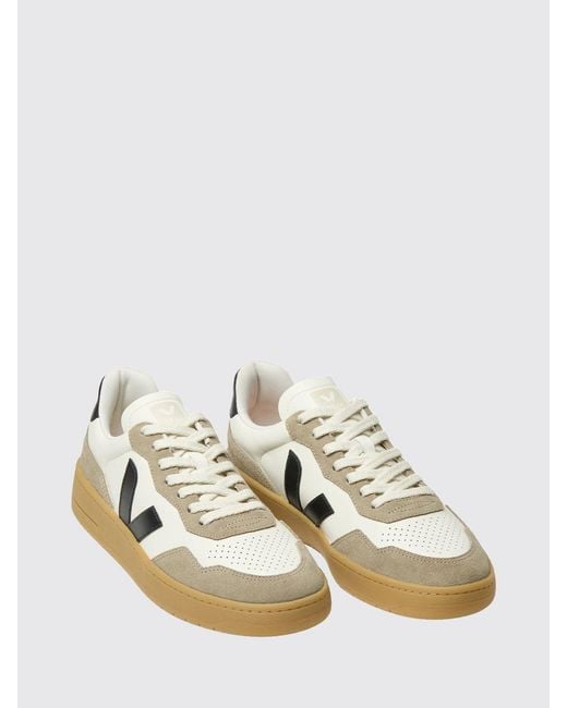 Veja White Sustainable O.T. Leather Low-Top Sneakers With Contrast Logo for men