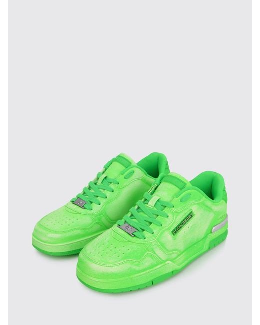 Philipp Plein Green Viper Ii Used Leather Sneakers for men