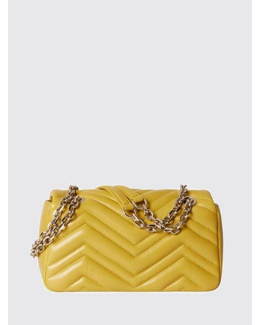 Gucci Yellow Gg Marmont Small Shoulder Bag