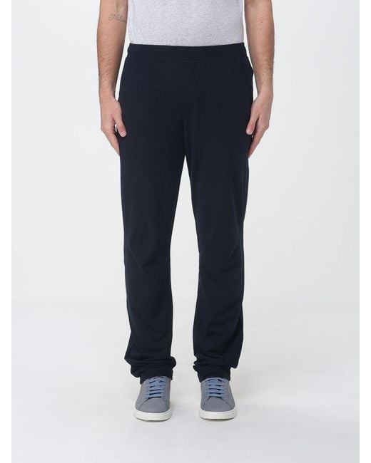 Zanone Blue Cotton Jogging Trousers for men
