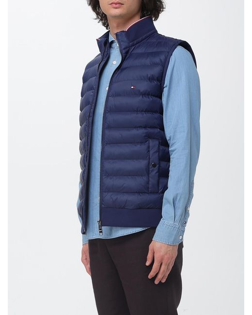 Tommy Hilfiger Blue Regenerated Cotton Blend Vest for men