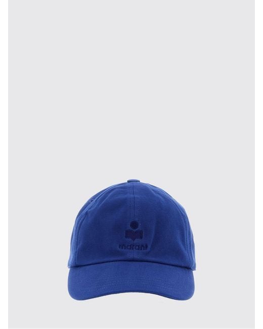 Isabel Marant Blue Tomas Cotton Twill Hat
