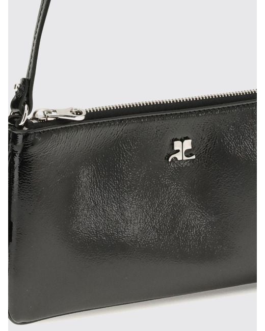 Courreges Black CourrÈ Ges Zipped Naplak Pouch