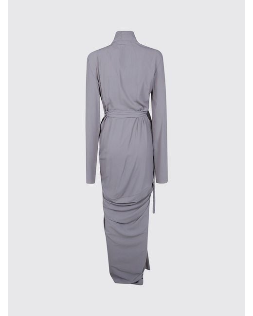 Rick Owens Purple Asymmetric Silk Blend Dress