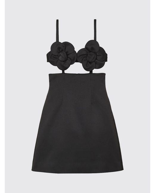 Marc Jacobs Black Daisy Off-The-Shoulder Mini Dress