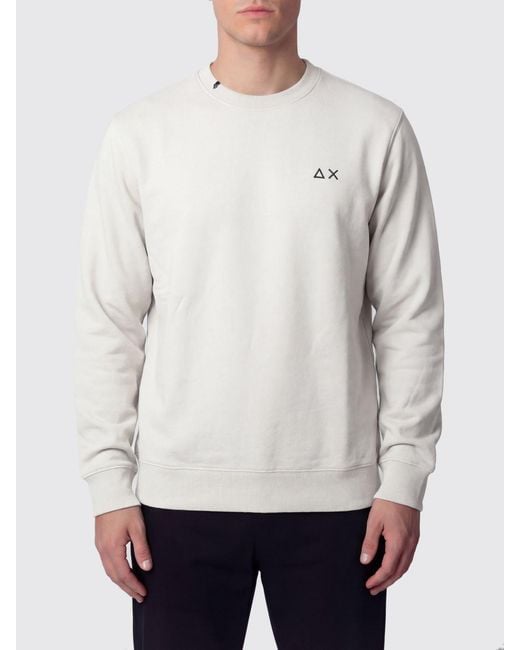 Sun 68 Gray Cotton Crewneck Sweatshirt for men