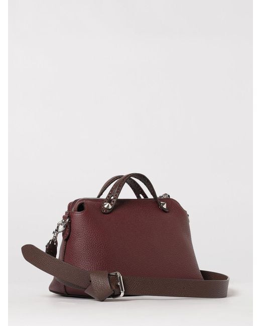 Fendi Purple Mittelgroße By The Way Selleria Boston Tasche