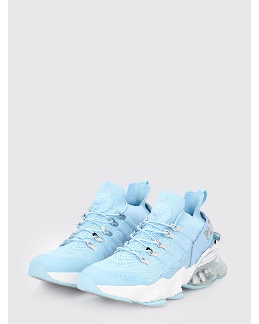 Philipp Plein Blue Mesh And Rubber Sneakers for men