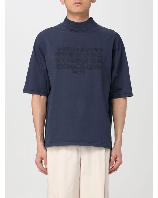T-shirt Numeric in cotone di Maison Margiela in Blue da Uomo