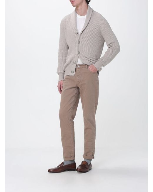 Brunello Cucinelli Gray Straight Stretch Denim Jeans for men
