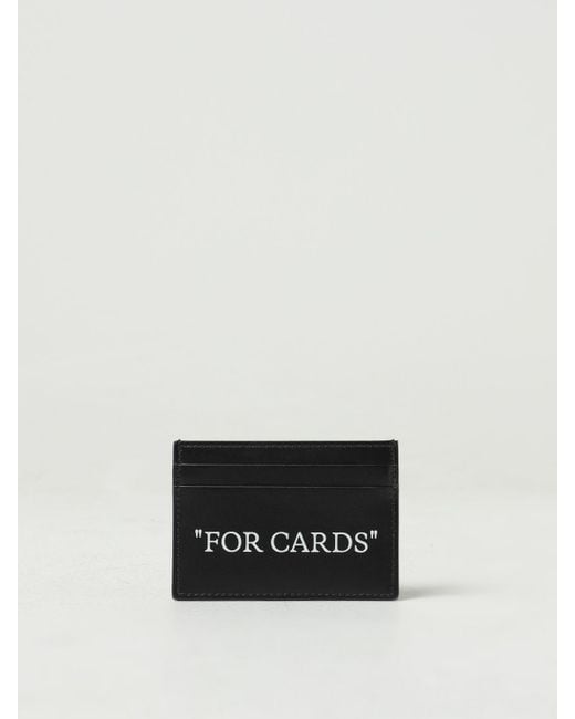 Portacarte di credito in pelle di Off-White c/o Virgil Abloh in White da Uomo