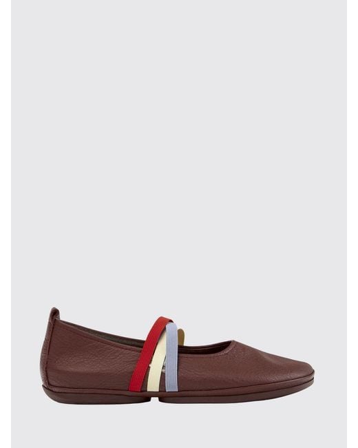 Camper White Twins Leather Ballerinas