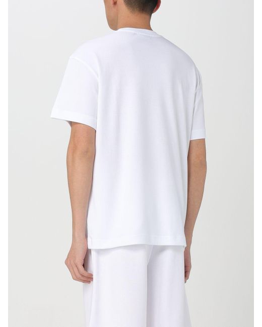T-shirt basic con mini logo di Calvin Klein in White da Uomo