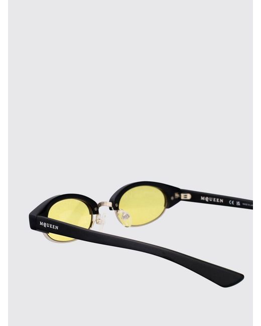 McQueen White Am0534S Acetate Sunglasses for men