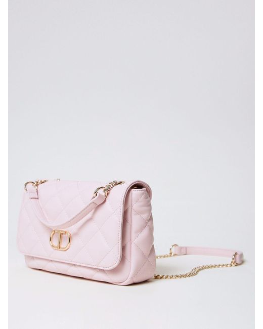 Borsa A Tracolla Audrey Grande Trapuntata di Twinset in Pink