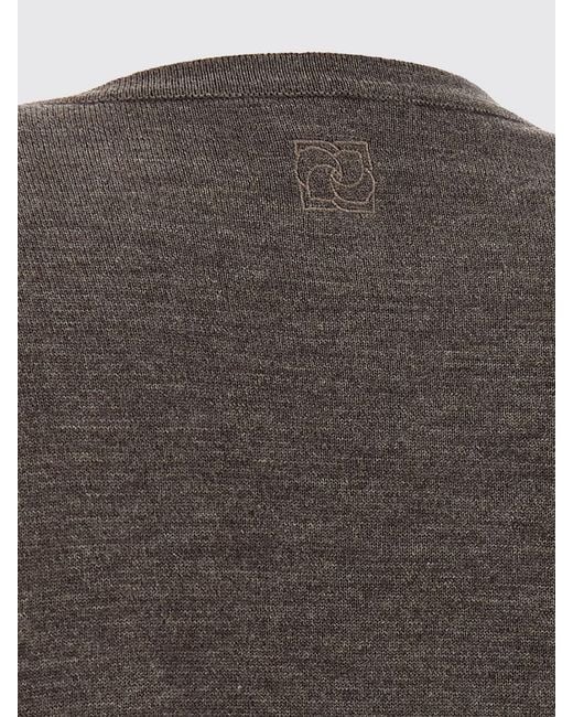 Magda Butrym Gray Cropped Wool Jumper With Flower Appliqué And Padded Shoulders