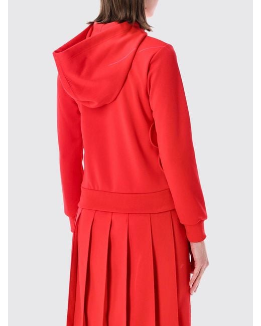 Comme des Garçons Red Comme Des GarÇ Ons Polyester Zip-Up Jumper With Side Pockets