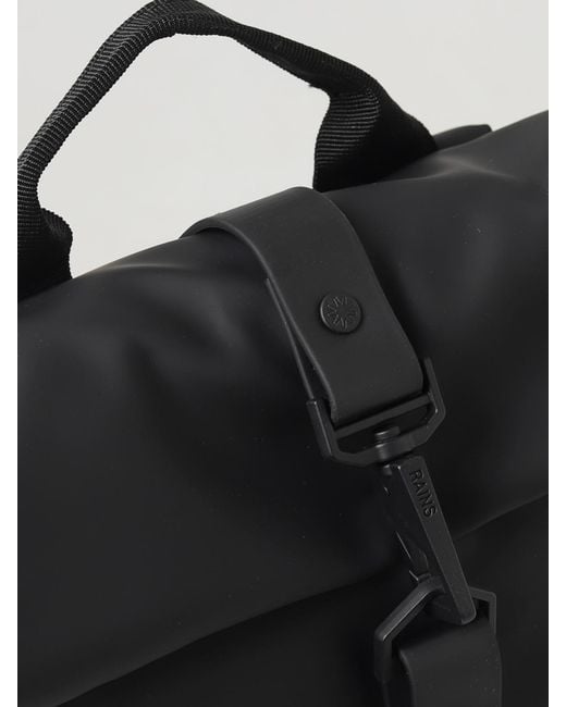 Rains Black Backpack for men