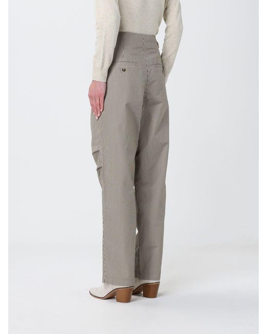 Isabel Marant Gray Ceryne Striped Cotton Trousers