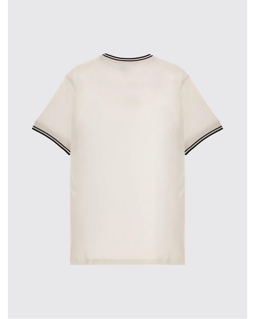 Fred Perry Blue Cotton T-Shirt With Logo for men