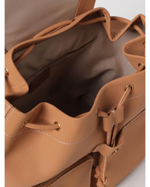 Pinko Natural Pebbled Leather Backpack