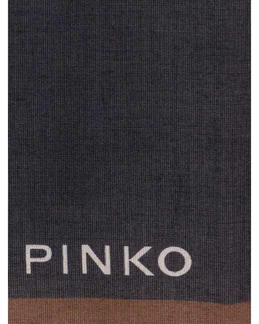 Foulard Con Logo di Pinko in Gray