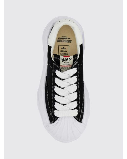 Maison Mihara Yasuhiro White Blakey Og Low Top Canvas Trainers With Shell Toe for men