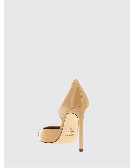 Jimmy Choo Natural Brigitte Patent Leather Pumps