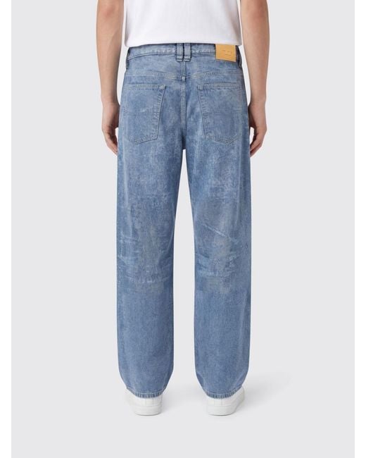 DIESEL Blue D-Macro Wide Leg Denim Jeans for men