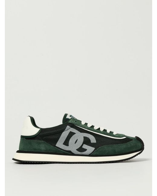 Dolce & Gabbana Grün/Weiß Panel Flache Schuhe in Green für Herren
