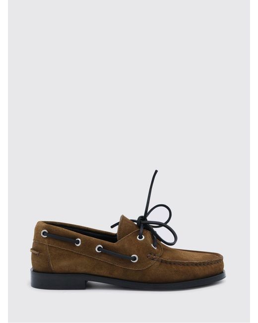 Aeyde White Suede Boat Loafers