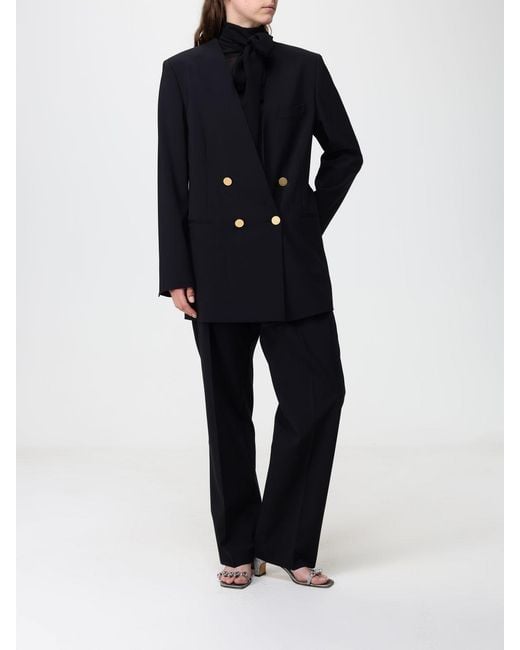 Alberta Ferretti Black High-Waisted Skinny Trousers