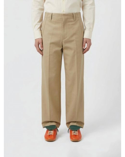 Jacquemus Natural Cotton Wide-Leg Trousers for men