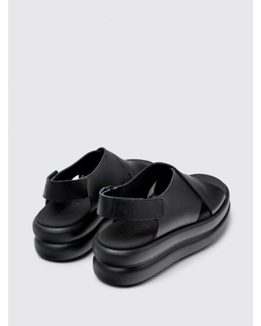 Camper Black Flat Sandals