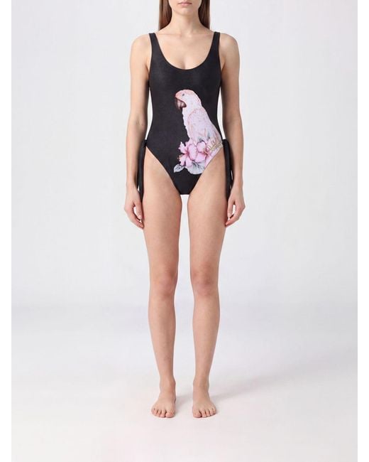 Chloé Black ChloÉ Square Neck One-Piece Swimsuit With Graphic Print