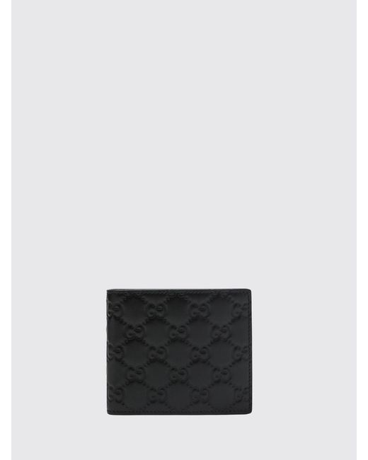 Gucci White Gg Emblem Embossed Leather Wallet for men
