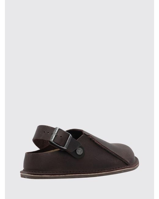 Birkenstock White Lutry Premium Oiled Leather Slingback Mules With Low Heel