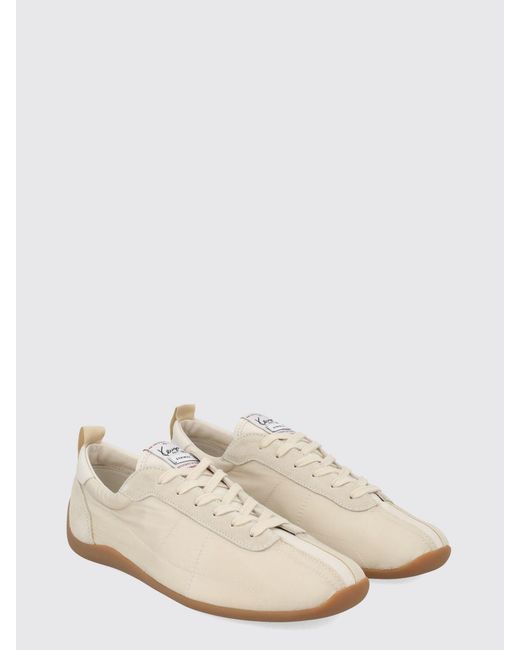 KENZO Natural Striker Bicolor Nylon Lace-Up Sneakers With Round Toe for men