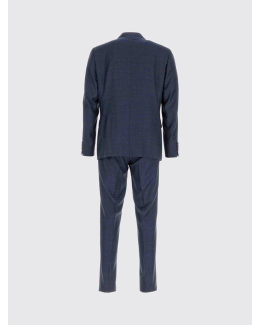 Canali Blue Wool Single-Breasted Suit for men