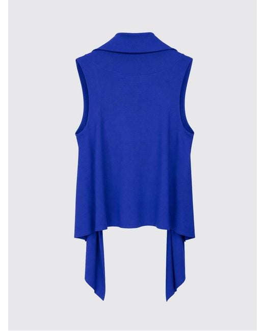 Alberta Ferretti Blue Viscose Top With Panel